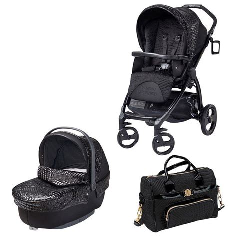 versace stroller black|Versace pushchair.